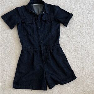 Elegant Dark Denim Romper